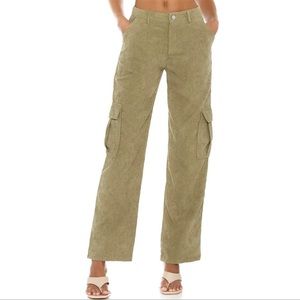 Superdown corduroy cargo pants, green, xs
